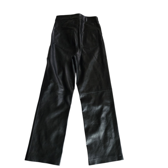 Blank NYC Black Leather Pants/ Baxter Rib Cage Pants - Picture 7 of 12